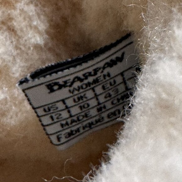 Bearpaw Womens Boots 12 Maria Suede Brown Wool Blend Lining Colorful Knit Upper - Picture 8 of 11